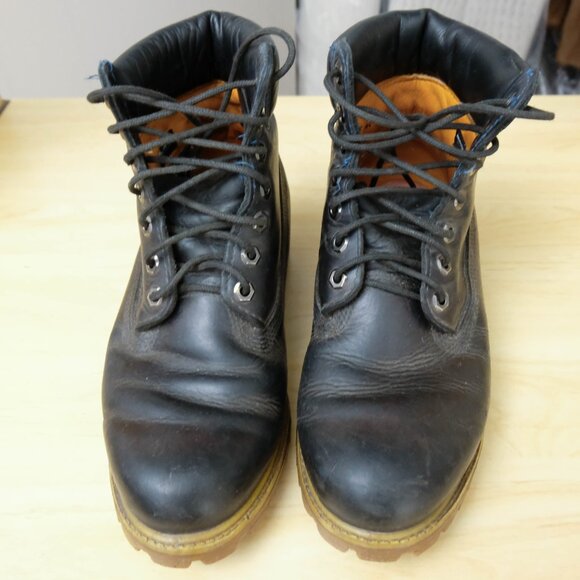 Timberland Boots Mens 8 M Blue Hiking Outdoor Classic Leather Retro - Picture 2 of 10